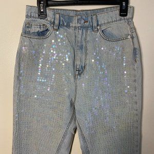 Urban Outfitters BDG High Rise Sequin Mom Jeans